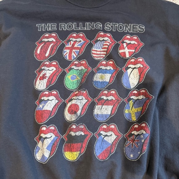 The Rolling Stones Black Sweatshirt Size Small - Picture 3 of 5